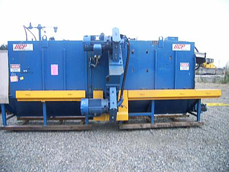 Used Wheelabrator/BCP 4 wheel roll conveyor machine
